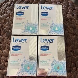 Lever 2000 Original Vaseline Bar Soaps 4.5 oz Lot 4 Discontinued NEW